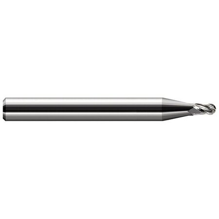 Harvey Tool 0.5000 in. 1/2 Cutter dia x 1.0000 in. 1 Length of Cut Carbide Ball End Mill, 2 Flutes 74132